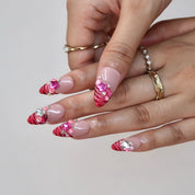 Pink Fever - Ersa Nails Pink Red PressOnNails