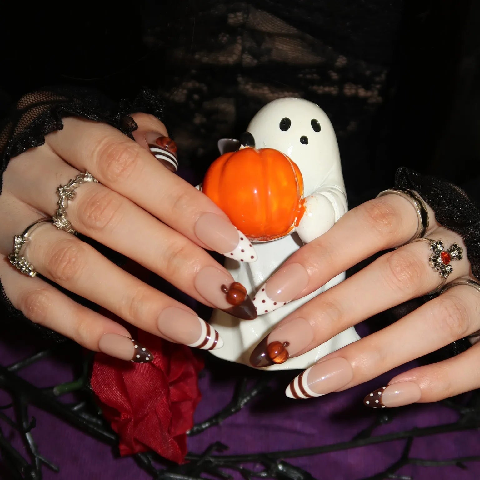 Pumpkin Spice Latte - Ersa Nails Nude Brown PressOnNails