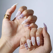 Purple Patch - Ersa Nails White Purple PressOnNails