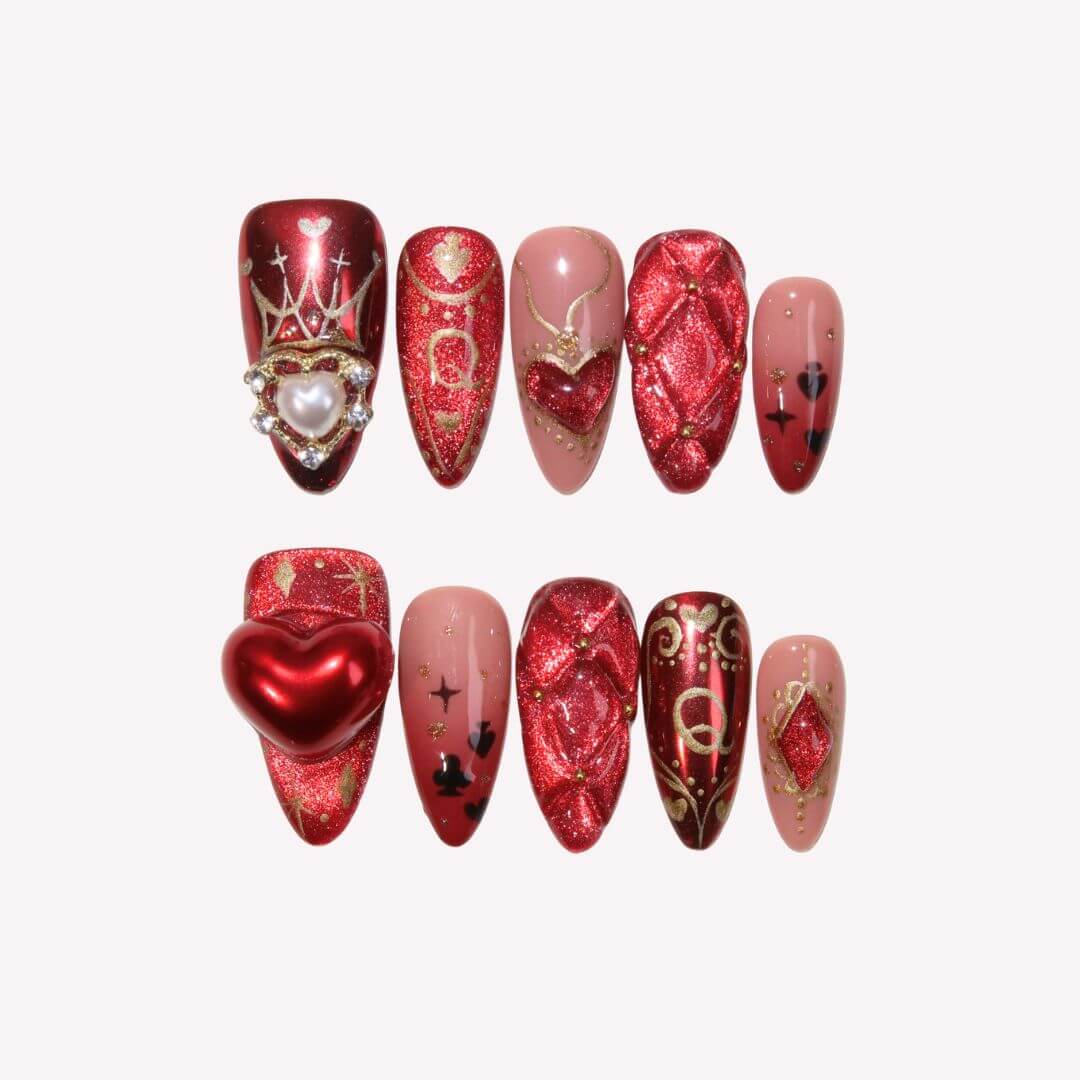 Red Queen - Ersa Nails Red PressOnNails