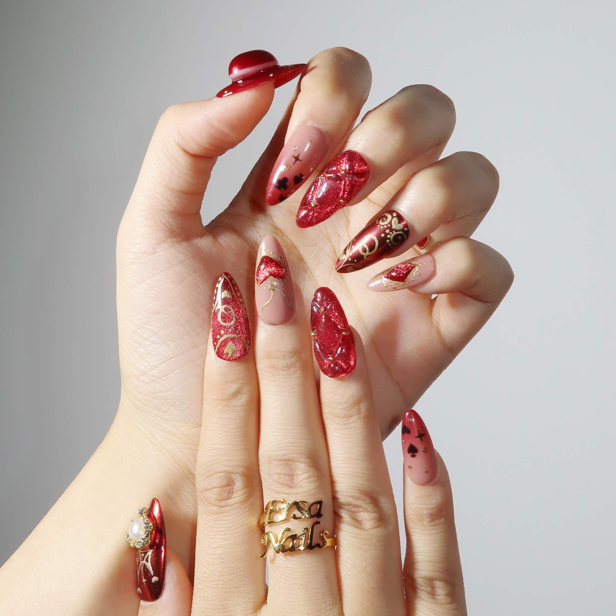 Red Queen - Ersa Nails Red PressOnNails