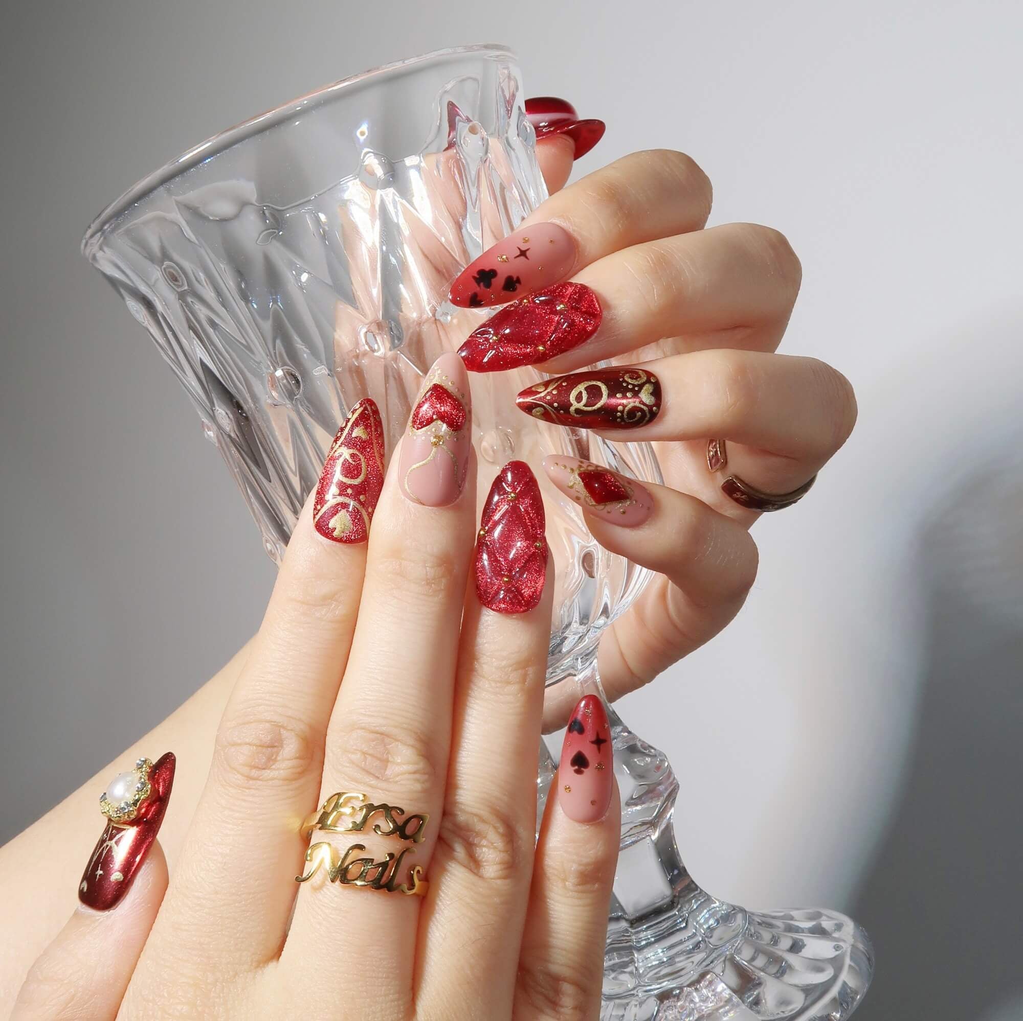 Red Queen - Ersa Nails Red PressOnNails