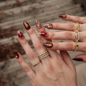 Rosewood - Ersa Nails Nude Red PressOnNails