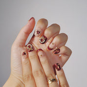 Rosy Bliss - Ersa Nails Nude Red Gold PressOnNails