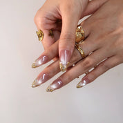 Rosy Dawn - Ersa Nails Nude Gold PressOnNails