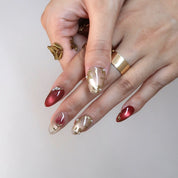 Ruby Hour - Ersa Nails Red Gold PressOnNails