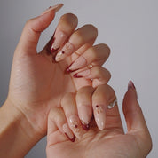 Ruby Whispers - Ersa Nails Nude Red Gold PressOnNails