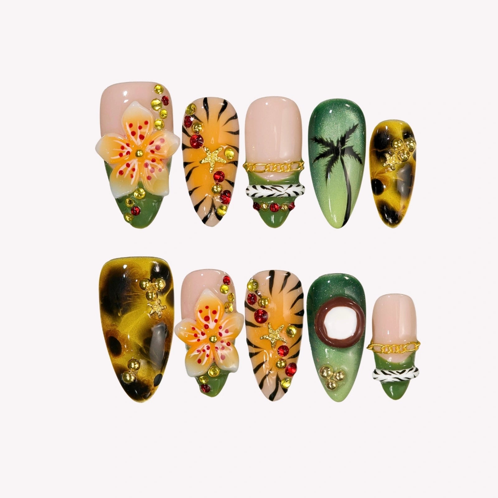  Safari - Ersa Nails Jade Yellow PressOnNails