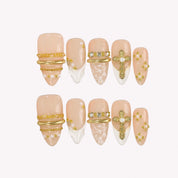 Saint Glow - Ersa Nails Nude White Gold PressOnNails