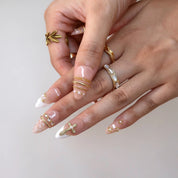 Saint Glow - Ersa Nails Nude White Gold PressOnNails