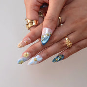 Salty Air - Ersa Nails Nude Blue PressOnNails