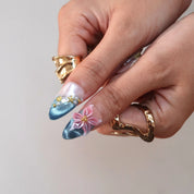 Salty Air - Ersa Nails Nude Blue PressOnNails
