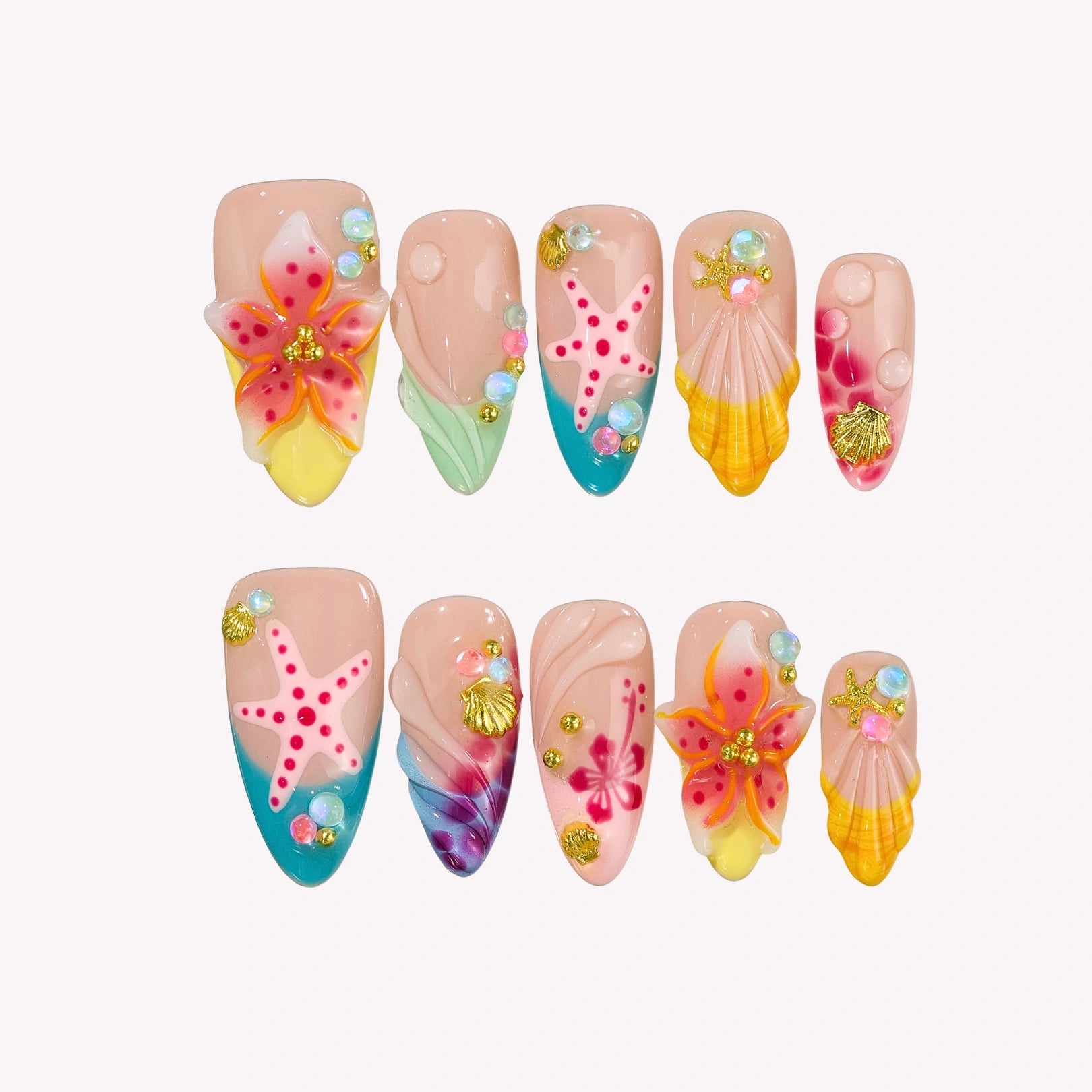 Sangria - Ersa Nails Pink Nude PressOnNails