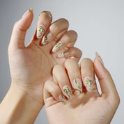 Satin Ribbons - Ersa Nails Nude Jade PressOnNails