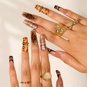 Savage - Ersa Nails Black Silver Yellow PressOnNails