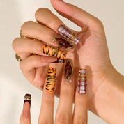 Savage - Ersa Nails Black Silver Yellow PressOnNails