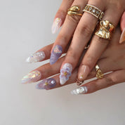 Sea Bling - Ersa Nails Nude Blue PressOnNails