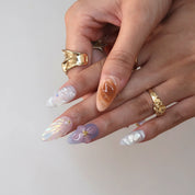 Sea Bling - Ersa Nails Nude Blue PressOnNails