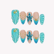 Sea Mood - Ersa Nails Nude Blue PressOnNails