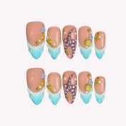 Sea Siren - Ersa Nails Blue Nude PressOnNails
