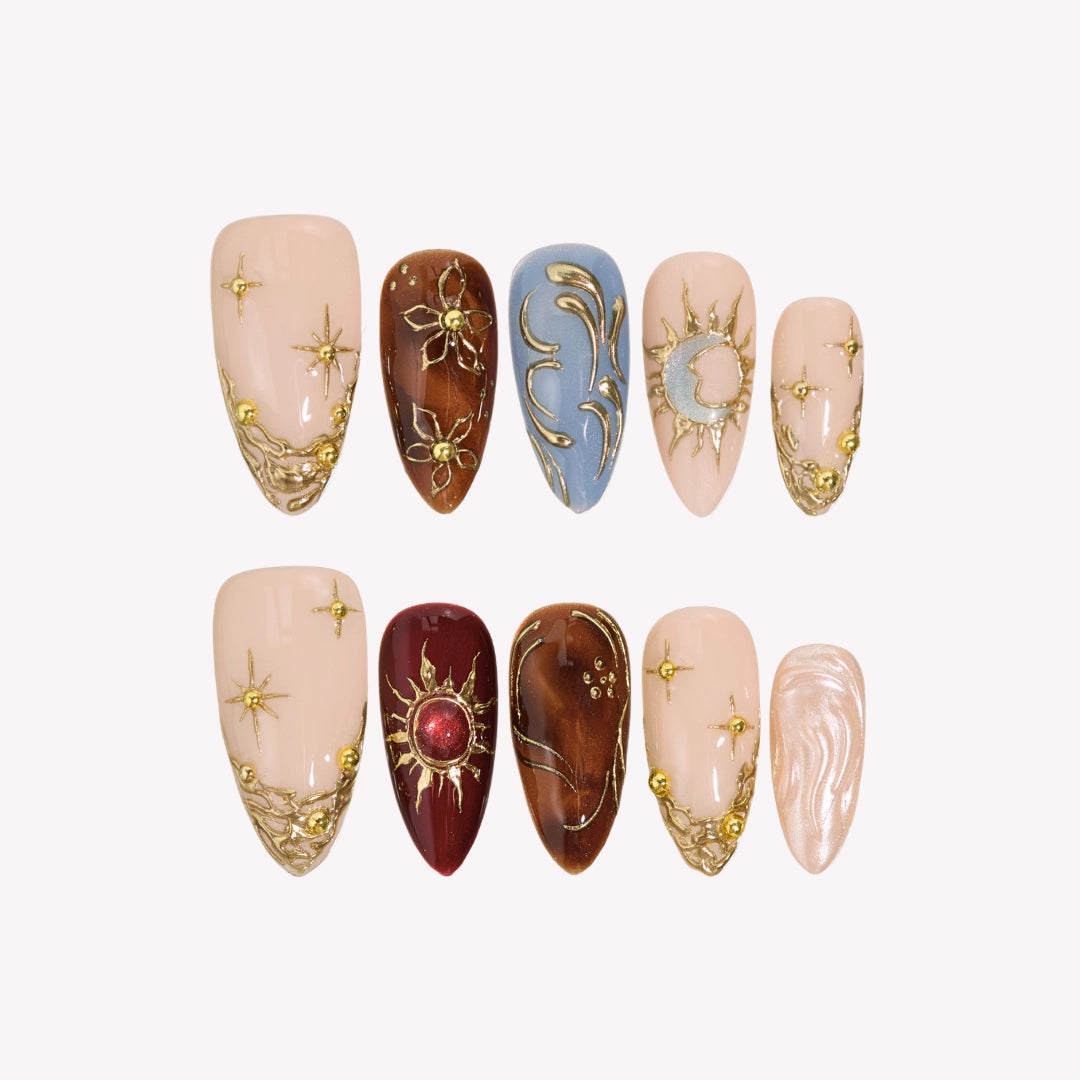 Secret Arcana - Ersa Nails Nude Brown PressOnNails