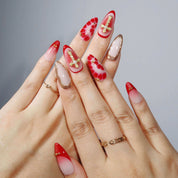 Seraphic Flame - Ersa Nails Pink Red Gold PressOnNails