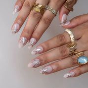 Shimmering Sea - Ersa Nails Silver Nude PressOnNails