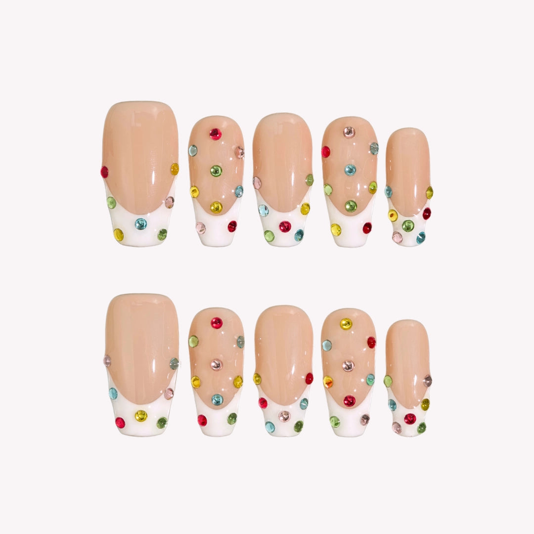 Shine On - Ersa Nails Nude White PressOnNails