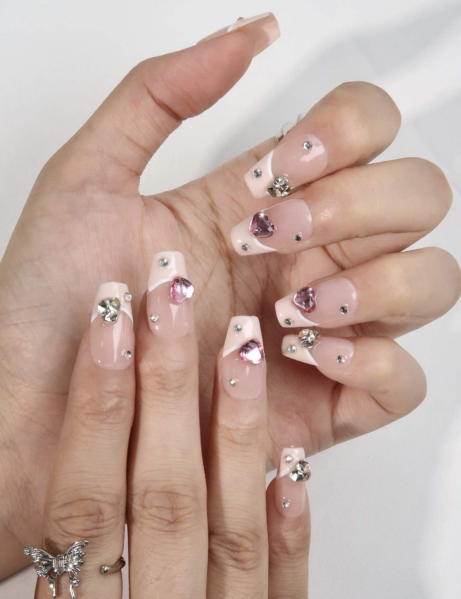 Shining Love - Ersa Nails Pink Nude Short Coffin PressOnNails