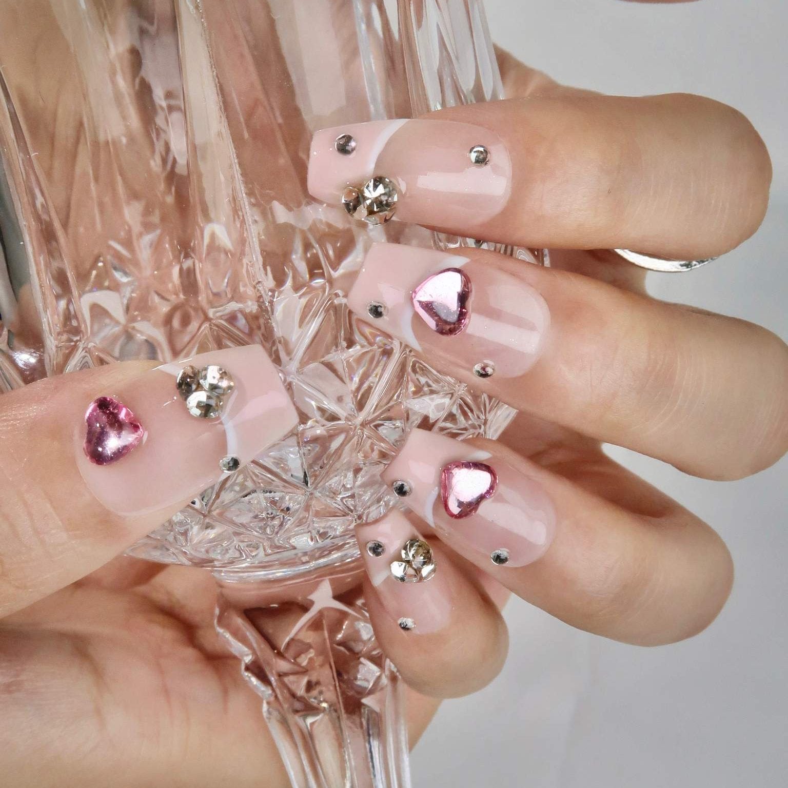 Shining Love - Ersa Nails Pink Nude Short Coffin PressOnNails