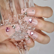 Shining Love - Ersa Nails Pink Nude Short Coffin PressOnNails