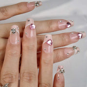 Shining Love - Ersa Nails Pink Nude Short Coffin PressOnNails