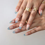 Shoreline - Ersa Nails Nude Blue PressOnNails