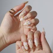 Silken Waves - Ersa Nails Nude White PressOnNails