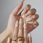 Silken Waves - Ersa Nails Nude White PressOnNails