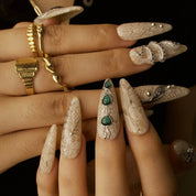 Silver Venom - Ersa Nails Nude Silver PressOnNails