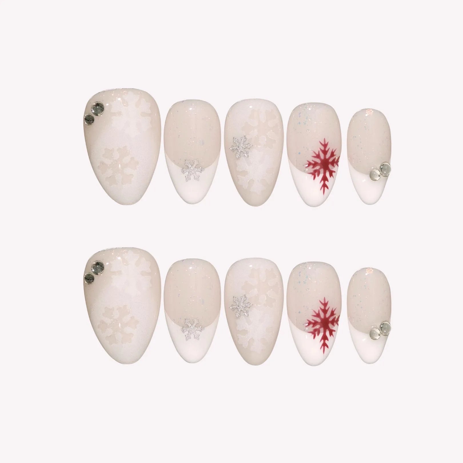 Sleigh All Day- Ersa Nails WHITE PressOnNails