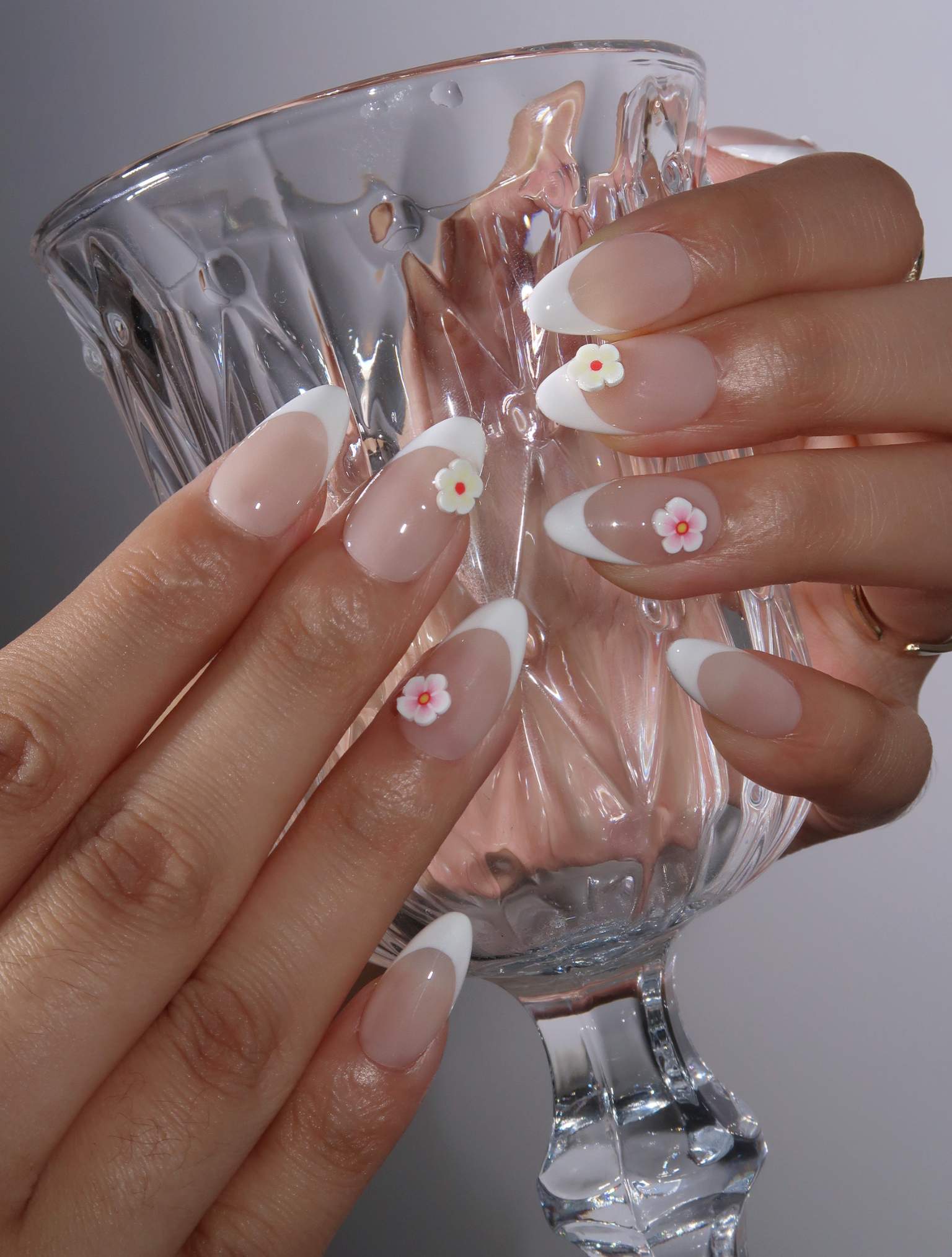 Small Blessings - Ersa Nails Nude White Pink PressOnNails