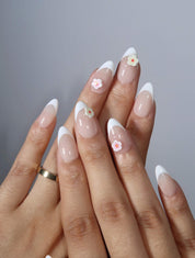 Small Blessings - Ersa Nails Nude White Pink PressOnNails