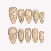 Soft Days - Ersa Nails Nude Gold PressOnNails