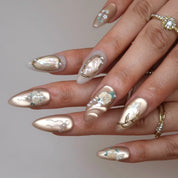 Soft Days - Ersa Nails Nude Gold PressOnNails