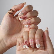 Soft Puppy - Ersa Nails Nude White Red PressOnNails