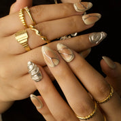 Spellbound - Ersa Nails Silver Pink PressOnNails
