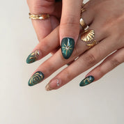Spellbound - Ersa Nails Gold Jade PressOnNails