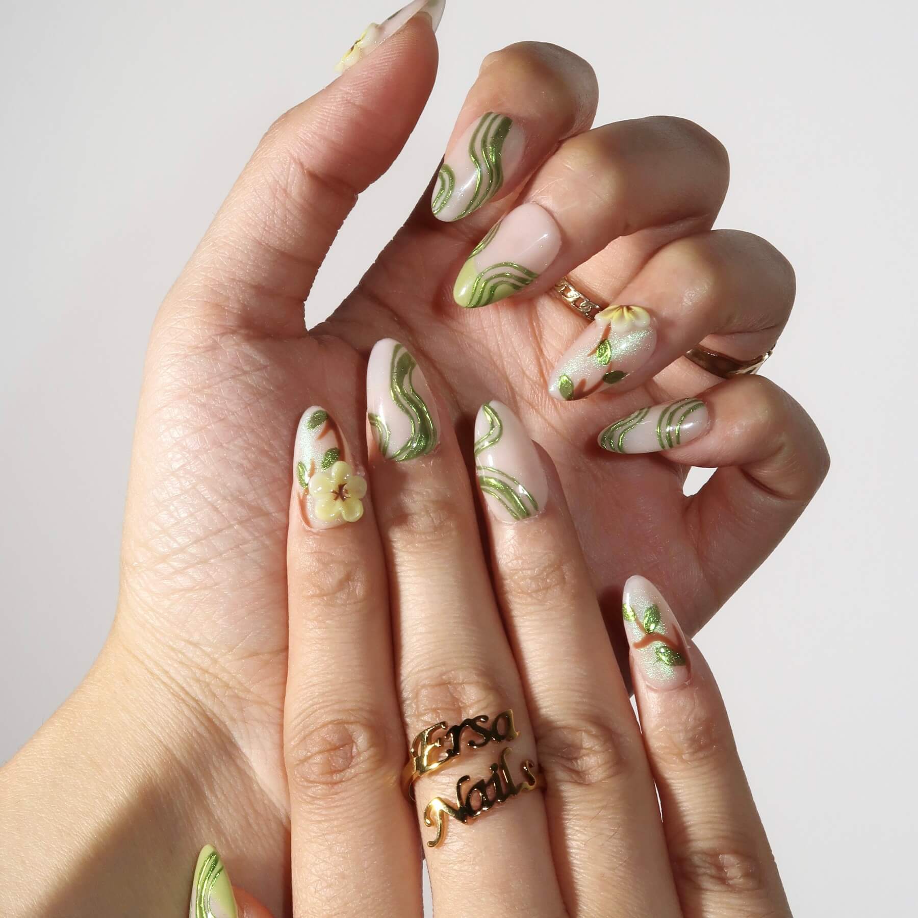 Spring Letter - Ersa Nails Nude Jade PressOnNails