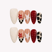 Starlet - Ersa Nails White Red PressOnNails