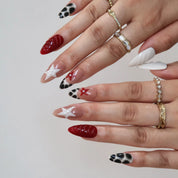 Starlet - Ersa Nails White Red PressOnNails