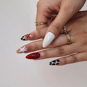 Starlet - Ersa Nails White Red PressOnNails