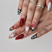 Starlet - Ersa Nails White Red PressOnNails