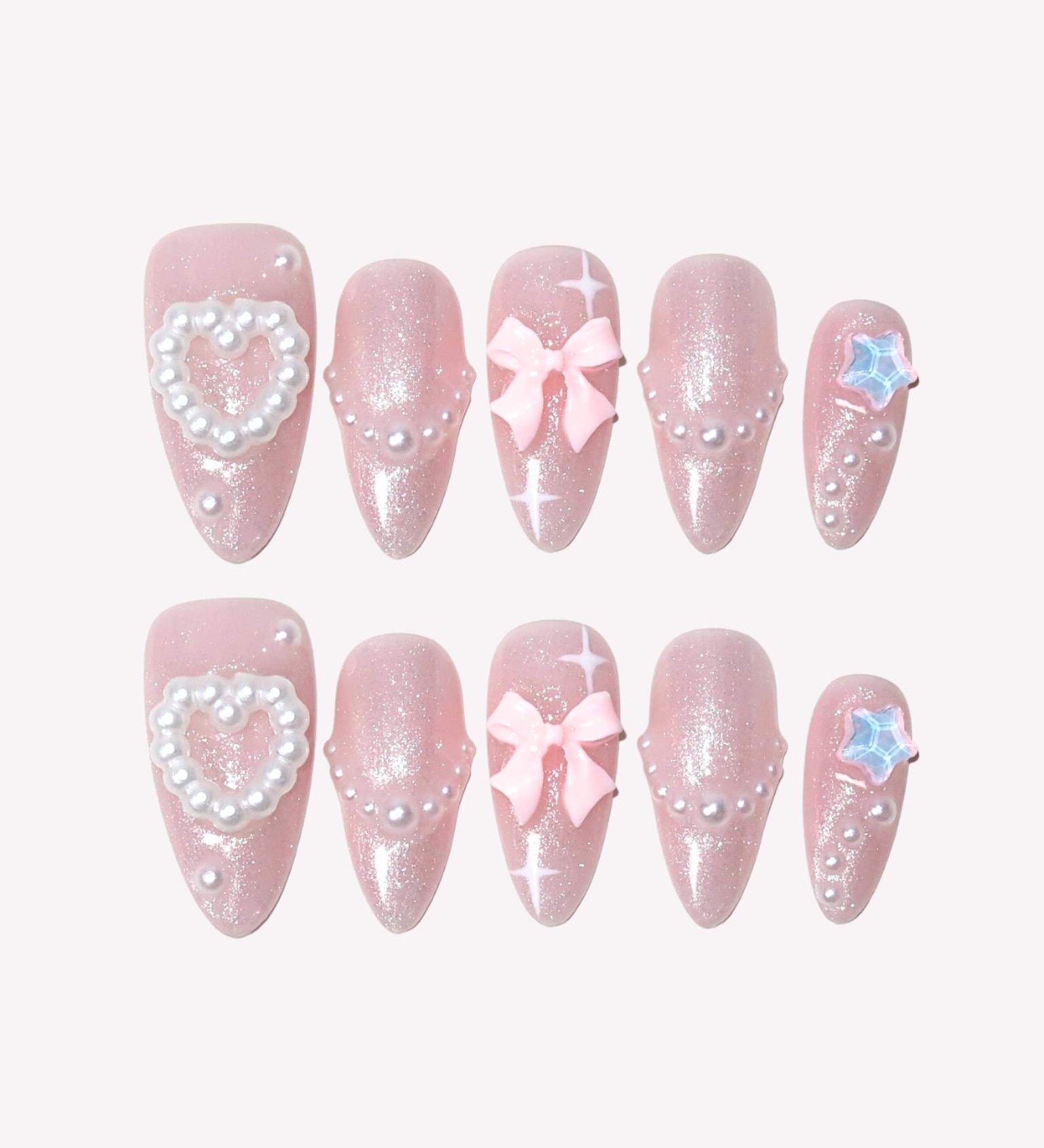 Starlight Kisses - Ersa Nails Pink PressOnNails